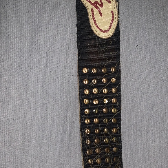 Y2K VINTAGE- Ed Hardy Genuine Leather Black and Tan Belt For Men - Picture 7 of 10